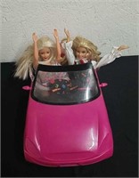 Barbie car with Barbies