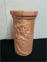vintage clay wine cooler 3D grape design