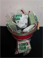 Basket full of flower foam