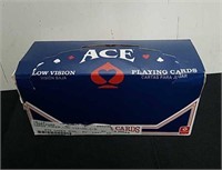 12 new packs of low vision Ace poker cards