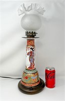 Painted japanese lamp (chipped rim)