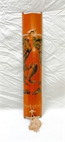 Painted Koi on Bamboo, Wall hanging, approx 23x4