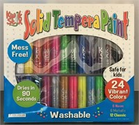Solid tempera paint 24 colors -washable