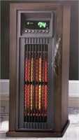Infrared tower heater with UV LED light