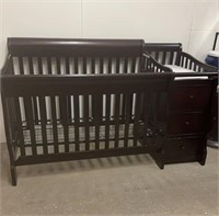 Nice baby crib with attached baby changing