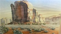 Jacqueline Peppard Signed Southwest Print in Frame