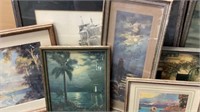 7pc Antique Framed Prints