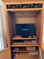 TV Stand With 19" Samsung Tv, DVD Player