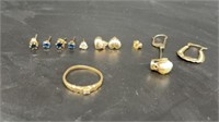 mixed lot of 14K and 10K scrap jewelry 4.4 grams