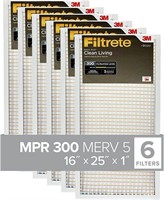 Filtrete 16x25x1 Air Filter MPR 300 MERV 5, Clean