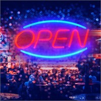 OPEN Neon Signs Light Business Hours Sign USB Pow