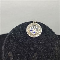 Pendant with Diamonds and Sapphires