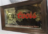 1980S FRAMED COORS ADVERTISING MIRROR