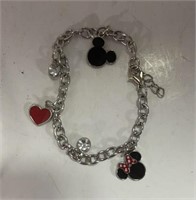 Disney, Mickey, and Minnie mouse bracelet