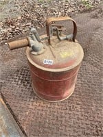Vintage 5 gallon metal gas can