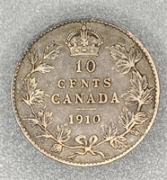 1910 RCM 10 Cent Piece