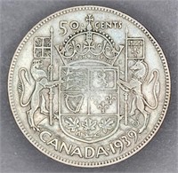 1939 RCM 50 Cent Silver Piece
