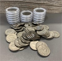 Large Lot Canadian 5 Cent Pieces