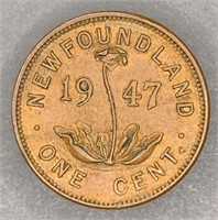 1947 Newfoundland One Cent Piece