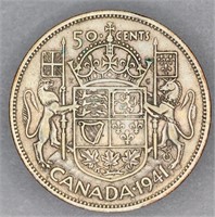 1941 RCM Silver 50 Cent Piece