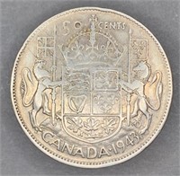 1943 RCM Silver 50 Cent Piece