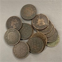 Lot-1895-1898 Canada Large Cents