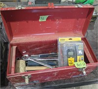 RED TOOL BOX W/ ASST CONTENTS