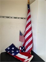 Various American Flags, 1 Large Cotton