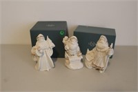 (3) Lenox Santa Figures, (2) with boxes