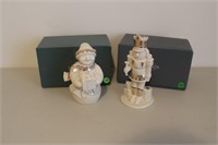 Lenox Snowman & Nutcracker Figures (w/Boxes)