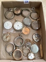 Assorted Pocket Watch Cases and Pieces