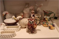 One Lot of Animal Figures, Ducks/Geese & Rabbits