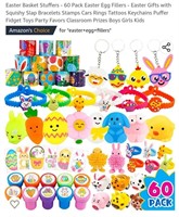 MSRP $25 60 Piece Easter basket toys