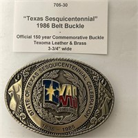 "Texas 150 years" Belt Buckle