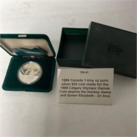 1 oz Pure Silver Canada $20 Olympic Coin