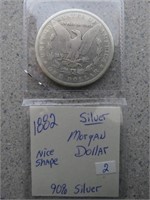 1882 Silver Morgan Dollar Nice Shape 90% Silver