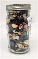Ball Jar Full of Vintage Buttons