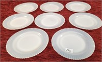 8 Macbeth Evans Petalware Dinner Plates