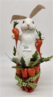 Easter Bunny on Carrot Stand