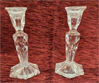 Two Crystal Candlesticks