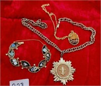 Two Vintage Necklaces and a Vintage Bracelet