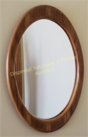 Oval Mirror (23") Oak Frame