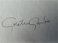Greta Garbo original signature