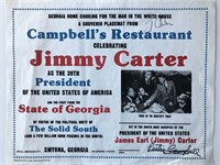 Jimmy Carter signed souvenir placemat
