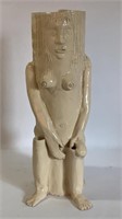 Abstract Nude Woman Vase 13.5" Signed