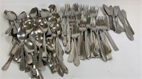 Large Lot Various Flatware Spoons Forks