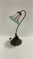 Tiffany Style Table Lamp with Metal Base