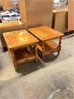 Set of 2 Vintage Accent End Tables
