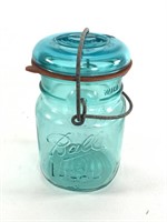 Ball Ideal Blue Mason Jar/Short/Vintage