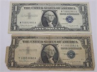 Series 1957B $1 Silver Certificates, Lot of 2